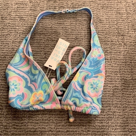 Frankies Bikinis Harlow Terry Halter Bikini Top - Picture 4 of 7